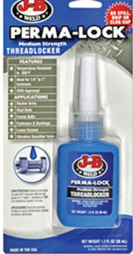 JB Weld - JB Weld Perma-Lock Medium Strength Threadlocker - 1.2oz. (Blue) - 24236