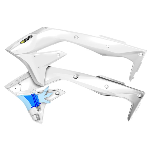 Cycra - Cycra Powerflow Intake Radiator Shrouds - White - 1CYC-1867-42