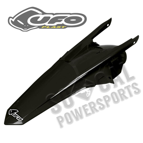 UFO Plastics - UFO Plastics MX Rear Fender - Black - KT04060-001