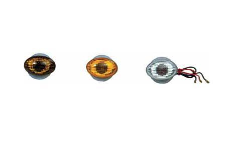 Emgo - Emgo Small Cateye Deco Lights - 2 Contacts - Amber Lens - 61-81969