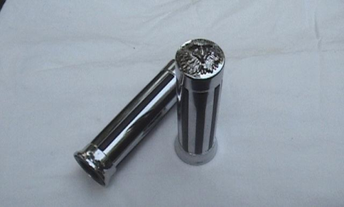 Emgo - Emgo Buffalo Grips for 1in. Bars - Embossed Eagle - Chrome - 42-90975