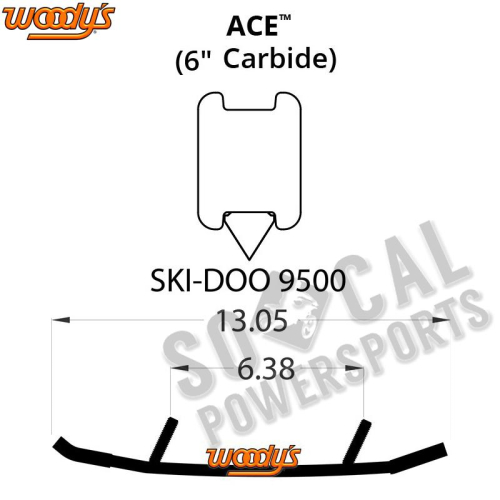 Woodys - Woodys Ace Runners with 6in. Carbide - AS6-9500