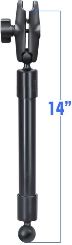 RAM Mounts - RAM Mounts 14in. Long Extension Pole with Two 1in. Diameter Ball Ends - RAP-BB-230-14-201U