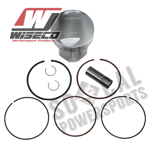 Wiseco - Wiseco Piston Kit - 1.00mm Oversize to 88.91mm, 9:1 Compression - 4764M08800