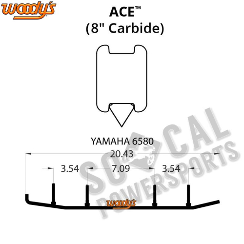 Woodys - Woodys Ace Flat-Top Carbide Runners - AY8-6580