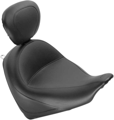 Mustang - Mustang Wide Touring Solo Seat with Driver Backrest - Vintage - 79628