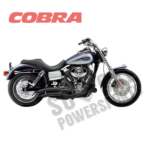 Cobra - Cobra Speedster Short Swept Exhaust System - Black - 6229B