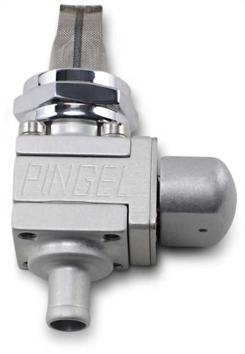 Pingel - Pingel Guzzler Fuel Valve - 22mm - 5/16in. Single Outlet - Clear Anodized - GV25G