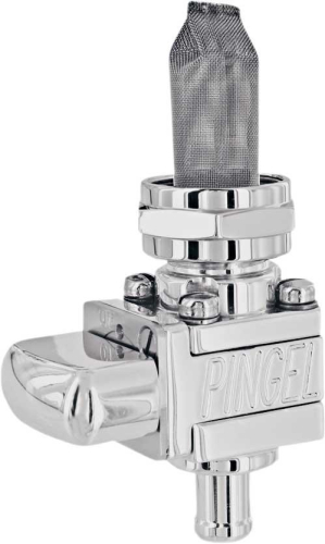 Pingel - Pingel Guzzler Fuel Valve - 22mm - 5/16in. Single Outlet - Polished - GV25GP