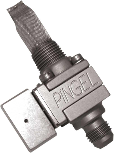 Pingel - Pingel Guzzler Fuel Valve - 3/8in. NPT - 6AN Single Outlet - Clear Anodized - GV13G