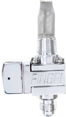 Pingel - Pingel Guzzler Fuel Valve - 3/8in. NPT - 6AN Single Outlet - Polished - GV13GP