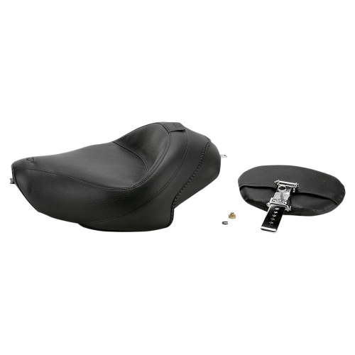 Mustang - Mustang Wide Touring Vintage Solo Seat with Driver Backrest - 79427