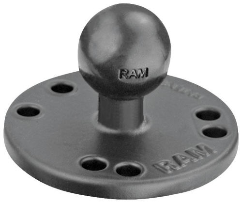 RAM Mounts - RAM Mounts RAM 2.5in. Round Base with the AMPs Hole Pattern & 1in. Ball - RAM-B-202