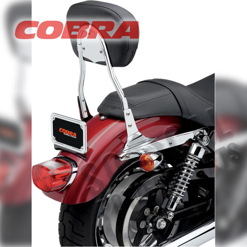 Cobra - Cobra Short Round Sissy Bar - Chrome - 602-1301