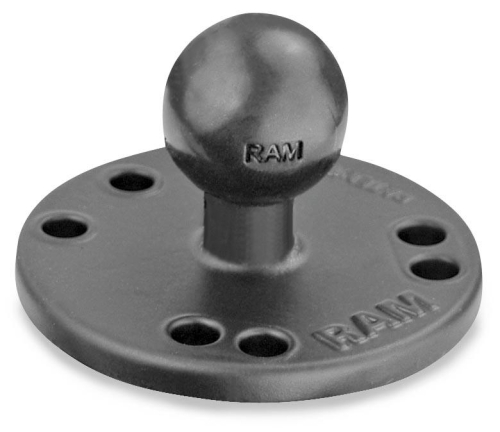 RAM Mounts - RAM Mounts RAM 2.5in. Round Base with the AMPs Hole Pattern & 1in. Ball - RAM-B-202U