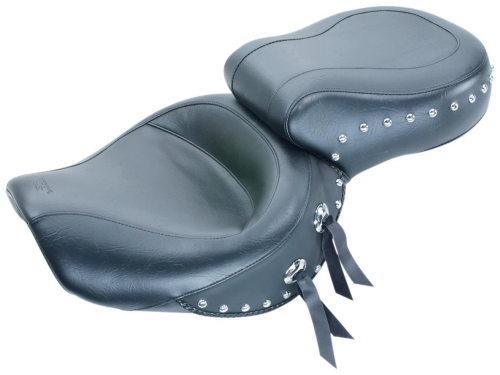 Mustang - Mustang Wide Touring One-Piece Seat - Studded - 75104