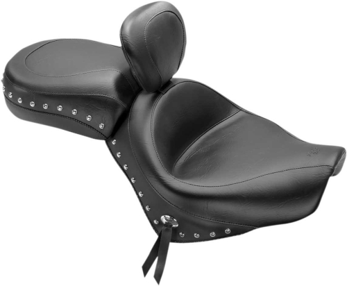 Mustang - Mustang Wide Touring Seat with Driver Backrest - Studded - 79470