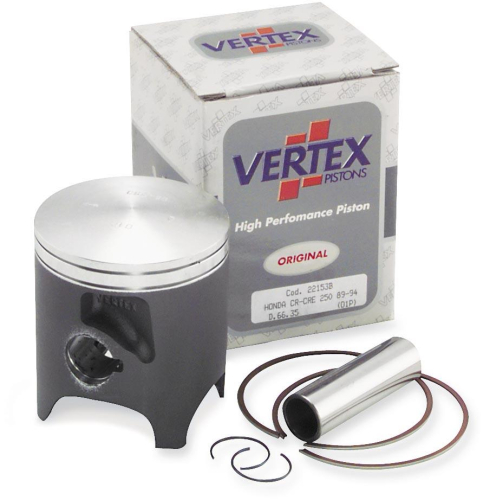 Vertex - Vertex Cast Big Bore Piston Kit (70cc) - 2.00mm Oversize to 48.45mm, Standard Compression - 22882200