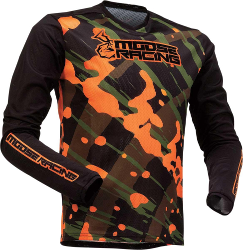 Moose Racing - Moose Racing Agroid Mesh Youth Jersey - 2912-2176 - Olive/Orange - Medium