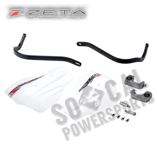 ZETA - ZETA Armor Handguard XC Kit - 1-1/8in. Handlebar - Black/White - ZE72-5050