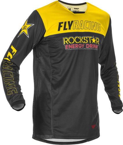 Fly Racing - Fly Racing Kinetic K221 Rockstar Jersey - 374-033M - Yellow/Black - Medium