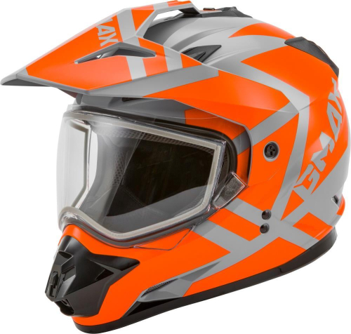 G-Max - G-Max GM-11S Trapper Helmet with Electric Shield - G4112584 - Gray/Orange - Small