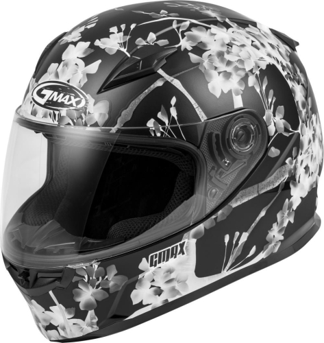 G-Max - G-Max FF-49 Blossom Women Helmet - F1496075 - Matte Black/White/Gray - Medium