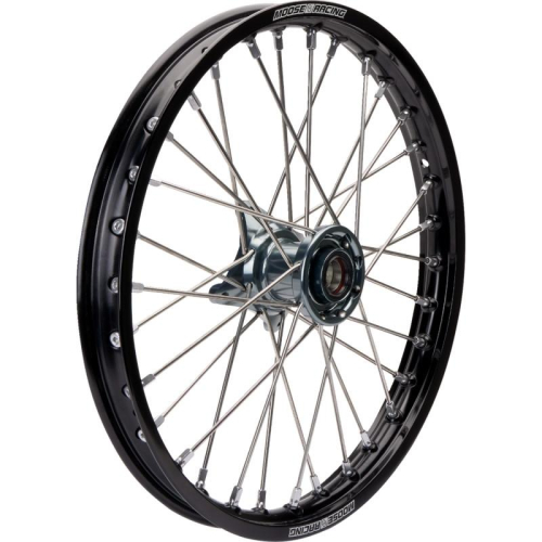 Moose Racing - Moose Racing SX-1 Complete Front Wheel - 21in. x 1.6in - Black Wheel/Gray Hub - MF-16021-BKGY