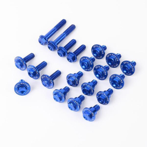 ZETA - ZETA Aluminum Body Bolt Kit - Blue - ZE88-5456