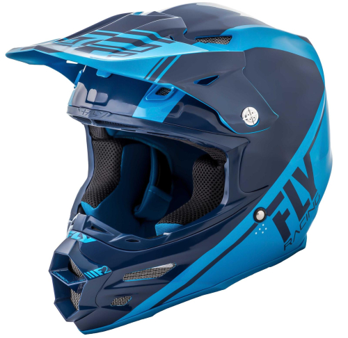 Fly Racing - Fly Racing F2 Carbon Rewire Helmet - 73-4163-3-M - Navy Blue/Light Blue - Medium