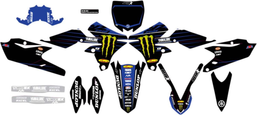 DCOR - DCOR 2021 Star Racing Yamaha Complete Graphics Kit - Black - 20-50-301