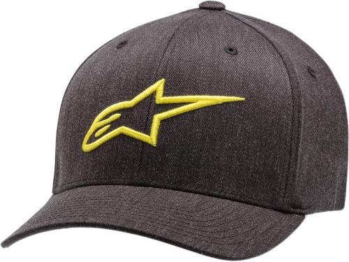 Alpinestars - Alpinestars Ageless Curve Hat - 1017810101955SM - Charcoal Heather/Hi-Vis Yellow - Sm-Md