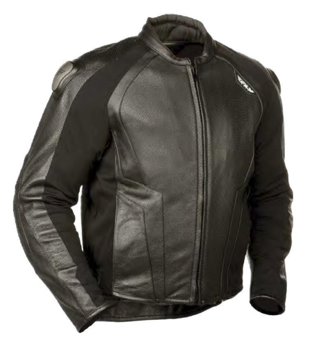 Fly Racing - Fly Racing Apex Leather Jacket - FLY SLJ BK sz38  XS - Black - X-Small