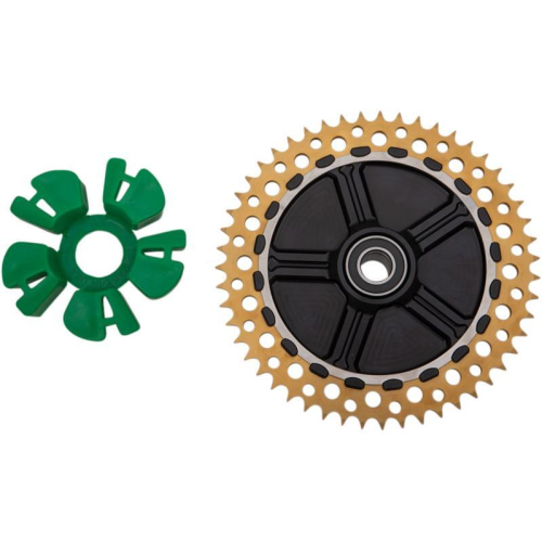 Alloy Art - Alloy Art Cush Drive Chain Sprocket with Black Anodized Carrier - 49T - Gold - 9CC49-12