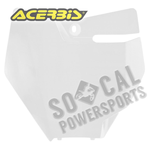 Acerbis - Acerbis Front Number Plate - White - 2685955002