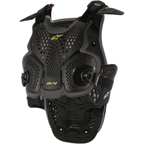 Alpinestars - Alpinestars A-4 Chest Protector - 6701517-104-XL2 - Black/Fluorescent Yellow - XL-2XL