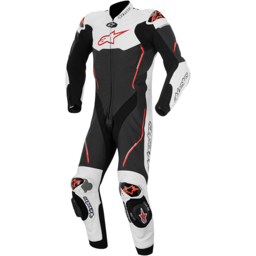 Alpinestars - Alpinestars Atem One-Piece Leather Suit - 315651512352 - Black/White/Red - 42