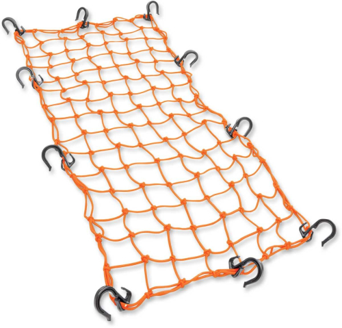 Powertye - Powertye Adjustable Cargo Net - Orange - 15in. x 30in. - 50309