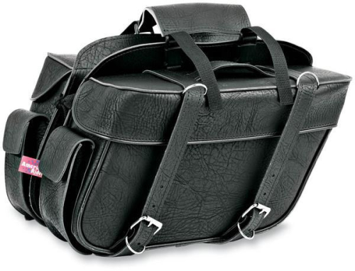 All American Rider - All American Rider Extra-Large Box-Style Detachable Slant Saddlebag - Plain - 9698P