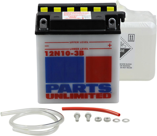 Parts Unlimited - Parts Unlimited 12V Conventional Battery Kit - 12N10-3B-FP