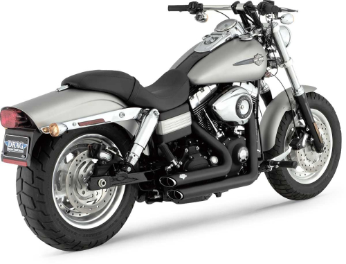 Vance & Hines - Vance & Hines Shortshots Staggered Exhaust System - Black - 47217