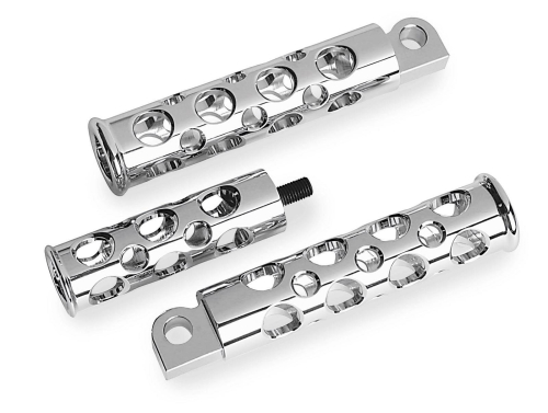 Battistinis Custom Cycles - Battistinis Custom Cycles Billet Footpegs - Round Hole - Chrome - 07-460