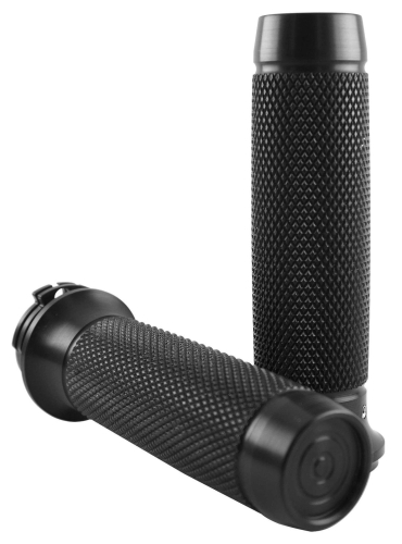 Brass Balls Cycles - Brass Balls Cycles Knurled Moto Grips - Black - BB08-202