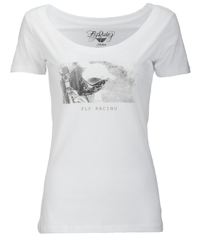 Fly Racing - Fly Racing Credit Womens T-Shirt  - 356-0394S - White - Small