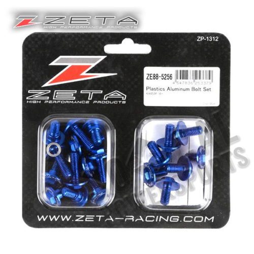 ZETA - ZETA Aluminum Body Bolt Kit - Blue - ZE88-5256