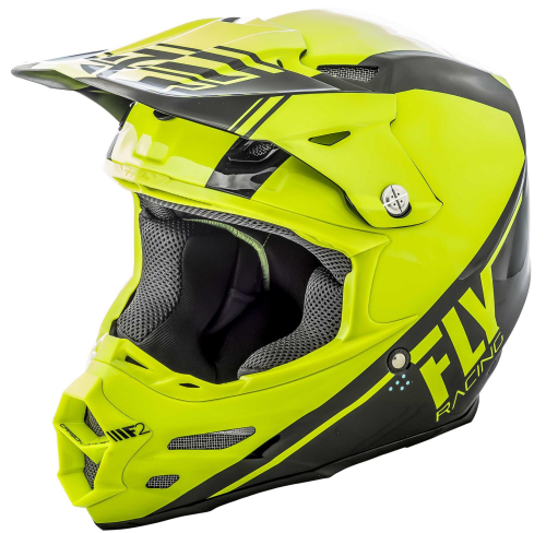 Fly Racing - Fly Racing F2 Carbon Rewire Helmet - 73-4160-4-L - Hi-Vis/Black - Large