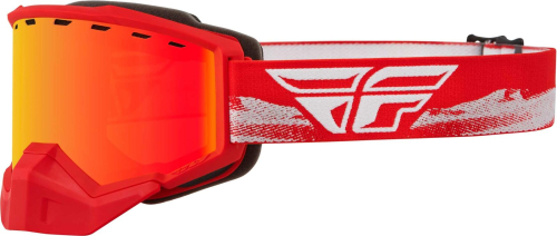 Fly Racing - Fly Racing Focus Snow Goggles - 37-50079 - Red/Gray / Red Mirror/Amber Lens - OSFM