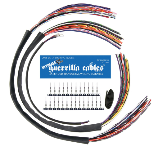 Guerrilla Cables - Guerrilla Cables Ultimate Bagger Handlebar Wiring Harness - Xtra Length - 24050-0811