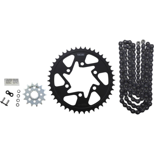 Vortex - Vortex GFRS Go Fast Street Chain and Sprocket Kit - Black - 43 Rear - 14 Front - CK4218