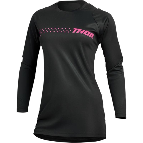 Thor - Thor Sector Minimal Womens Jersey - 2911-0250 - Black/Flo Pink - Large